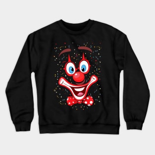 funny clown face Crewneck Sweatshirt